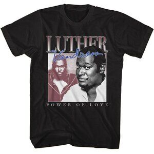 Luther Vandross Power Of Love Black Adult T-Shirt 99